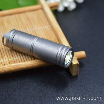 With 130 Lumen Li-ion Battery Torch Titanium Flashlight